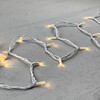Миниатюра фото гирлянда нить 10м тепло-белая 220в, 75 led, провод белый каучук, ip65 ltc ll75-8-2ww | 220svet.ru