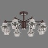Миниатюра фото потолочная люстра на штанге illumico il1303-8cpa-19 cf cr | 220svet.ru