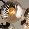 Миниатюра фото потолочная люстра reluce 04886-0.3-08 bk+wood | 220svet.ru