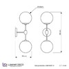 Миниатюра фото бра lumina deco zodiak ldw 6001-2 bk+wt | 220svet.ru