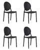 Миниатюра фото стул обеденный набор 4 шт dobrin albert lmzl-pp712-n_b-_p-black-11011 | 220svet.ru