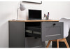Миниатюра фото письменный стол woodville опра серый графит / дуб золотой craft 676811 | 220svet.ru