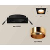 Миниатюра фото комплект встраиваемого светильника ambrella light techno spot xc6521004 sbk/pyg черный песок/золото желтое полированное (c6521, n6113) | 220svet.ru