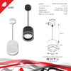 Миниатюра фото подвесной светильник reluce 53003-0.9-001ld gx53 bk | 220svet.ru
