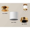 Миниатюра фото комплект накладного светильника ambrella light techno spot xs7401121 swh/pyg белый песок/золото желтое полированное (n7929, c7401, n7034) | 220svet.ru
