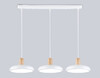 Миниатюра фото подвесной светодиодный светильник ambrella light linetech fl fl4840/3 wh/wd | 220svet.ru