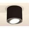 Миниатюра фото комплект накладного светильника ambrella light techno spot xs7402002 sbk/psl черный песок/серебро полированное (c7402, n7003) | 220svet.ru