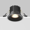 Миниатюра фото встраиваемый точечный светодиодный светильник maytoni round dl058-12w3k-b | 220svet.ru