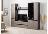 Миниатюра фото шкаф woodville сейдиль антрацит / веллюто капучино 594960 | 220svet.ru