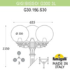 Миниатюра фото садово-парковый фонарь fumagalli gig bisso/g300 3l g30.156.s30.aze27 | 220svet.ru