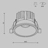 Миниатюра фото встраиваемый светодиодный светильник maytoni round dl058-7w4k-w | 220svet.ru