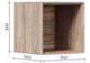 Миниатюра фото полка woodville электра 350 вяз дымчатый 559859 | 220svet.ru