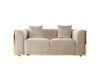 Миниатюра фото диван bern двухместный велюровый бежевый garda decor 102an-div-9172-beg | 220svet.ru