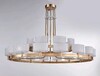 Миниатюра фото подвесная люстра newport 4338+16/c gold м0062174 | 220svet.ru