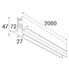 Миниатюра фото шинопровод встраиваемый магнитный для гкл italline atom it012-5030 black | 220svet.ru