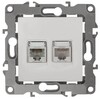 Миниатюра фото розетка комбинированная rj45+rj11 эра 12 12-3109-01 б0018248 | 220svet.ru