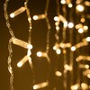 Миниатюра фото гирлянда занавес с колпачком 1x6м тепло-белый 220в 600 led, провод прозрачный пвх ip65 ltc pcl601cap-10-2ww | 220svet.ru