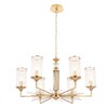 Миниатюра фото подвесная люстра crystal lux gloria sp6 brass | 220svet.ru