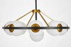 Миниатюра фото подвесная люстра lumina deco donzano ldp 8034-9 bk+wt | 220svet.ru
