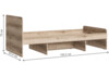 Миниатюра фото односпальная кровать 90х190 woodville кинд кр-01 дуб делано 586725 | 220svet.ru