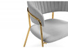 Миниатюра фото стул на металлокаркасе woodville kamelia велюр светло-серый / золотой 15947 | 220svet.ru