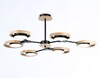 Миниатюра фото потолочная светодиодная люстра ambrella light comfort linetech fl51619 | 220svet.ru