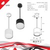 Миниатюра фото подвесной светильник reluce 53004-0.9-001ld gx53 bk | 220svet.ru