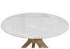 Миниатюра фото керамический стол woodville unika round белый мрамор / светлое дерево 15976 | 220svet.ru