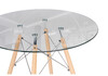 Миниатюра фото стол стеклянный woodville pt-151 80х80х76 clear glass / wood 15486 | 220svet.ru