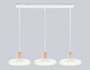Миниатюра фото подвесной светодиодный светильник ambrella light linetech fl fl4840/3 wh/wd | 220svet.ru