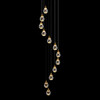 Миниатюра фото подвесная светодиодная люстра delight collection md24001004-12a gold/clear | 220svet.ru