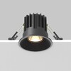 Миниатюра фото встраиваемый светодиодный светильник maytoni round dl058-7w2.7k-b | 220svet.ru