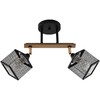 Миниатюра фото потолочная люстра на штанге reluce 01591-3.3-02b bk+fgd+wood | 220svet.ru