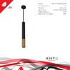 Миниатюра фото подвесной светодиодный светильник reluce 16032-0.9-001il led5w bk+gd | 220svet.ru