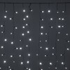 Миниатюра фото гирлянда занавес облегченный c колпачком 2x1м белый 220в, 200 led, провод черный каучук 2,3мм ip65 ltc eco200not-1-2w | 220svet.ru