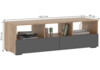 Миниатюра фото тв-тумба woodville элла серый графит / дуб крафт золото 586712 | 220svet.ru