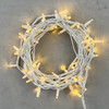 Миниатюра фото гирлянда нить 10м тепло-белая 220в, 100 led, провод белый каучук 2,3мм, ip65 ltc eco100-8-2ww | 220svet.ru