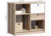 Миниатюра фото комод woodville кинд тб-01 супермат белый / дуб делано 586731 | 220svet.ru