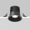Миниатюра фото встраиваемый точечный светодиодный светильник maytoni round dl058-7w3k-b | 220svet.ru