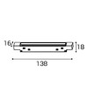 Миниатюра фото коннектор прямой italline atom it012-5040 black | 220svet.ru