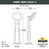 Миниатюра фото садовый светильник-столбик наклонный fumagalli gabri remi/lucia backlit 1l 1r3.613.x10.lye27cl1 | 220svet.ru