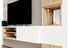 Миниатюра фото стеллаж woodville лонгфорд белый / дуб вотан 563529 | 220svet.ru