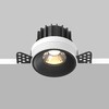 Миниатюра фото встраиваемый точечный светодиодный светильник maytoni round dl058-12w3k-trs-b | 220svet.ru