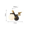 Миниатюра фото бра favourite sparrow 4324-1w | 220svet.ru
