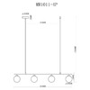 Миниатюра фото подвесной светильник myfar stacy mr1011-4p | 220svet.ru