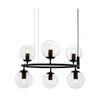 Миниатюра фото подвесная люстра lumina deco ceredo ldp 6034-6 rnd bk | 220svet.ru