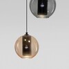 Миниатюра фото подвесная светодиодная люстра eurosvet 50258/3 led дымчатый/ бежевый/ шоколад | 220svet.ru