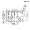 Миниатюра фото шинопровод для монтажа в натяжной потолок длина 3м novotech 135355 белый | 220svet.ru