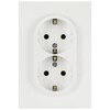 Миниатюра фото розетка эра arktik 16-2105-08 двойная с заземлением 2x2p+e schuko со шторками 16а-250в белый матовый б0070461 | 220svet.ru