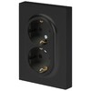 Миниатюра фото розетка эра arktik 16-2104-05 двойная с заземлением 2x2p+e schuko 16а-250в антрацит б0070448 | 220svet.ru